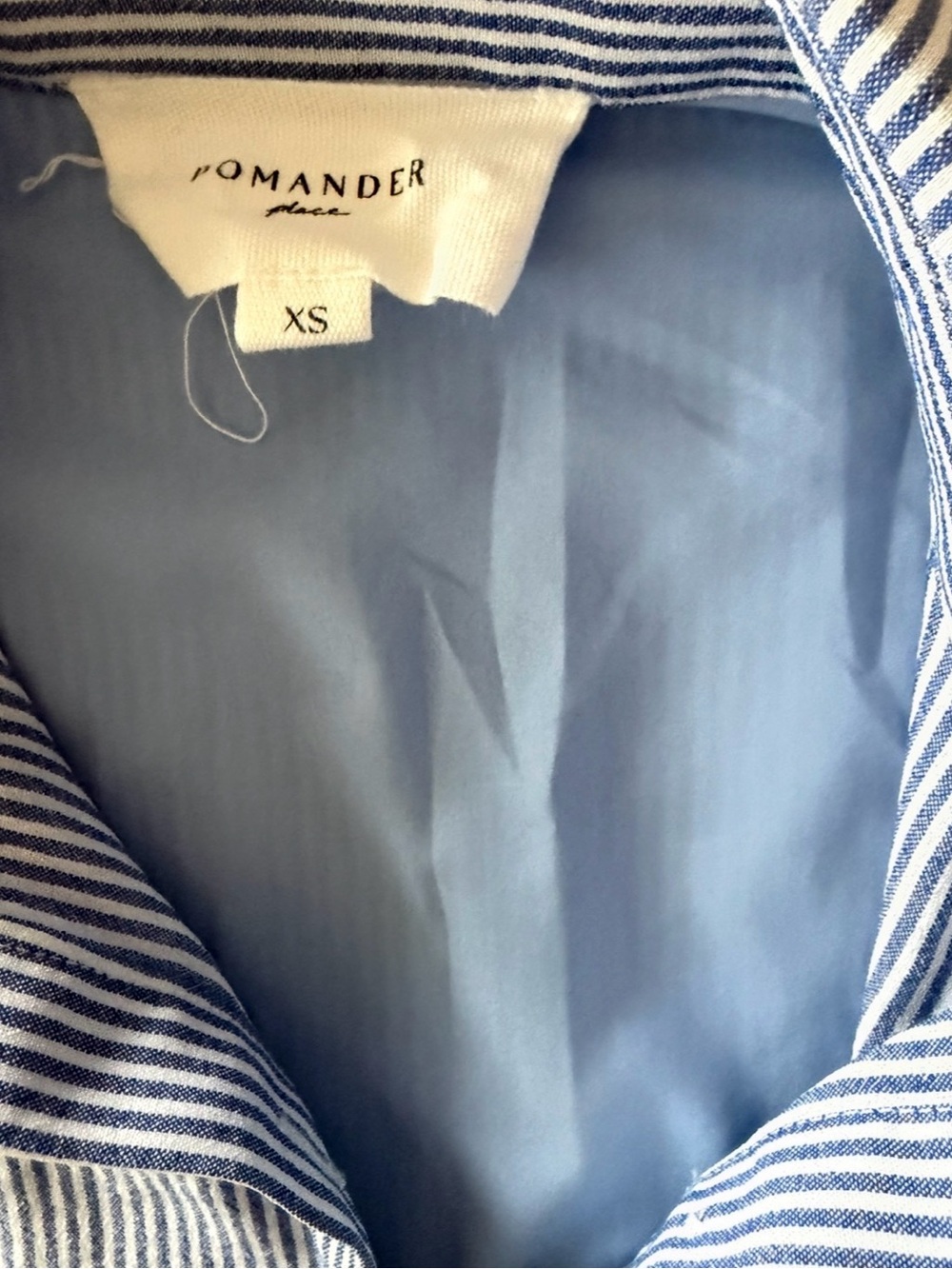 Pomander Place Light Blue Stripe Maxi Shirt Dress - Picture 7 of 7
